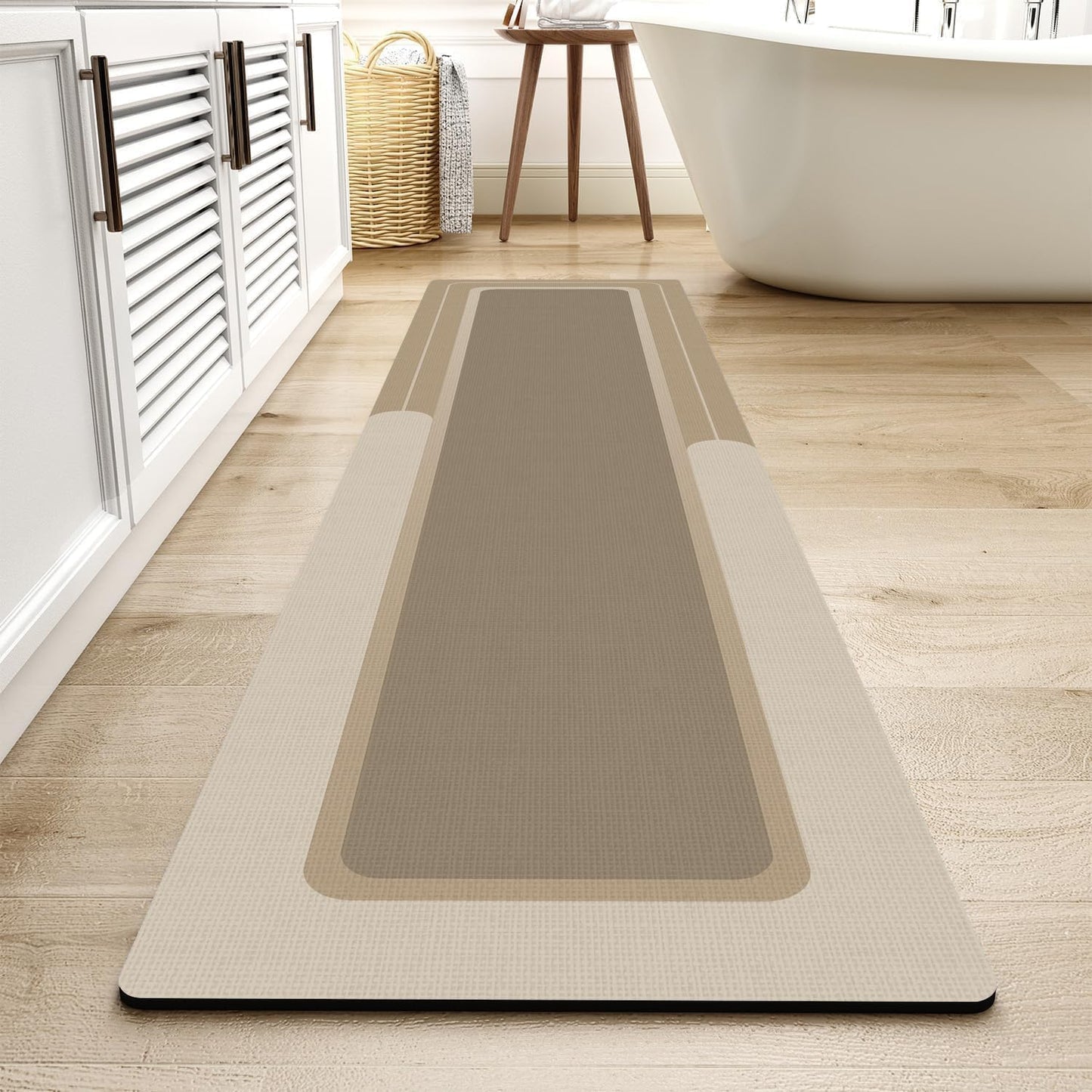 Mat-Bathroom Mat Rug Non Slip Super Absorbent Stain Resistant Quick Dry Thin Bath Rug-Bath Mats for Bathroom Floor Bathtub Vanity-Bathmat Bath Rug Easy Care-17"x27" Grey