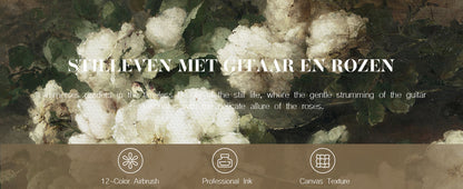 Framed Canvas Wall Art, Meadow with Flowers Painting, Landscape for Living Room, Bedroom, Home, Bathroom Decor, 8x10