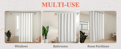Design Waffle Weave White Shower Curtain Hotel Luxury Quality, Fabric Shower Curtains for Bathroom, Pique Pattern Cloth, Water Repellent and Machine Washable, Standard Size 71" x 72"